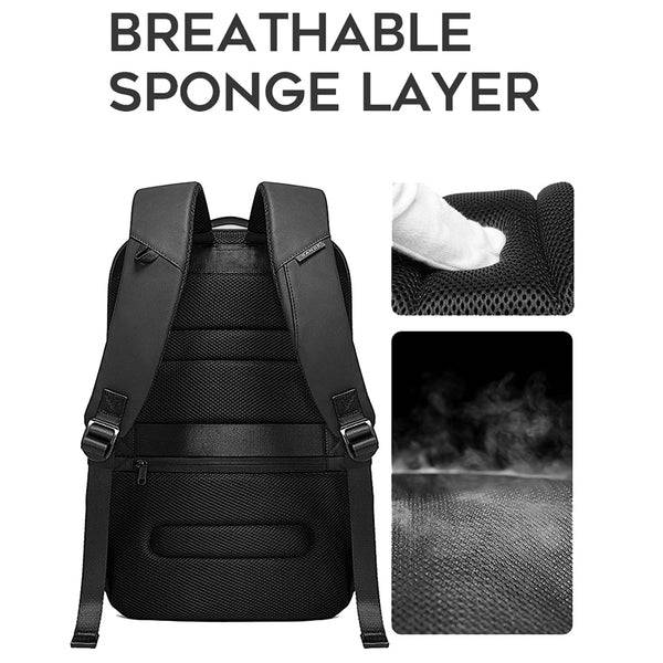BANGE 7216 Plus 35L Anti-Theft Travel Backpack with USB Charging Port & Lock