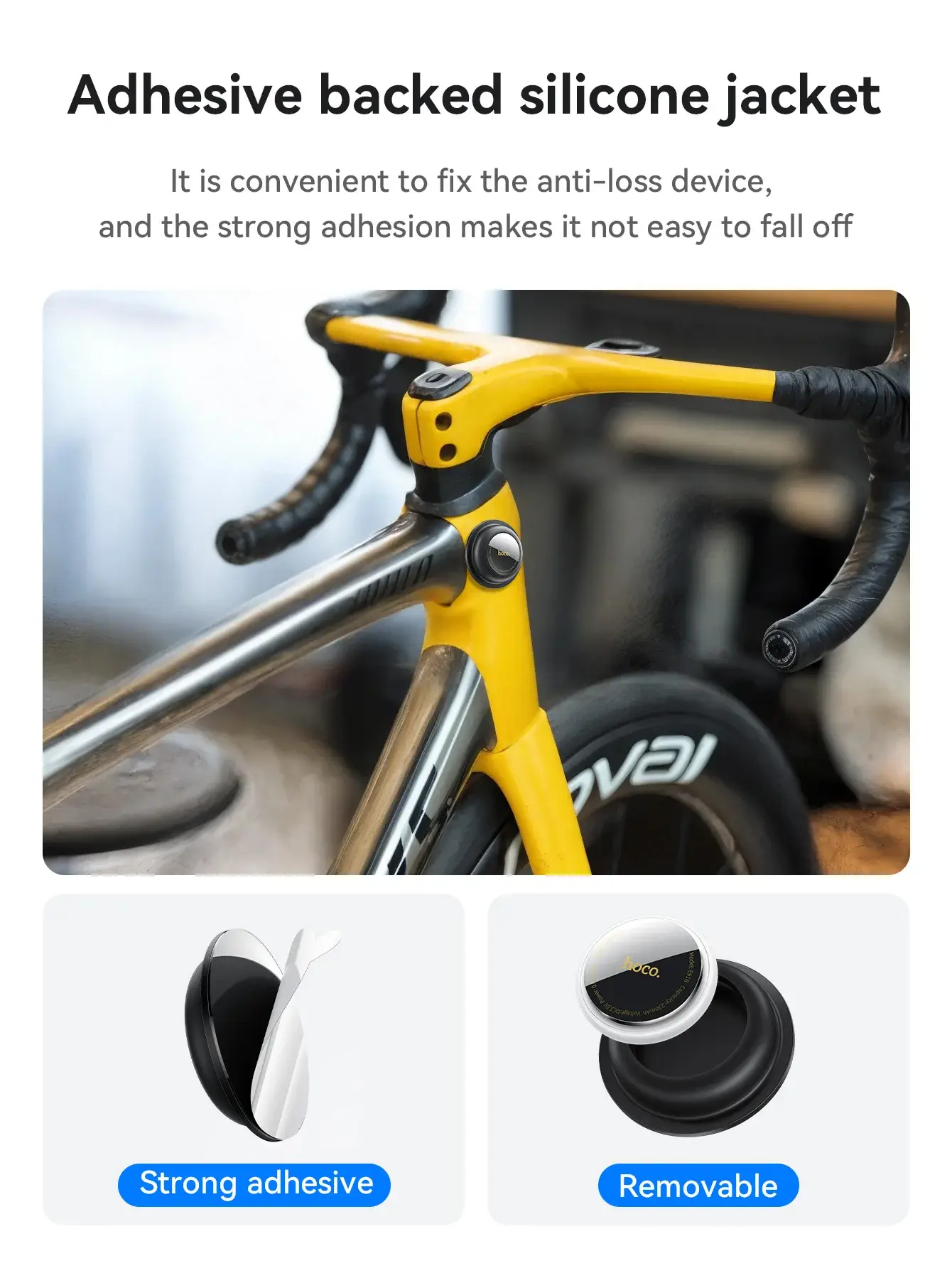 HOCO E91B AirTag Tracker with Adhesive Case Anti-Lost GPS Finder for Bags & Luggage