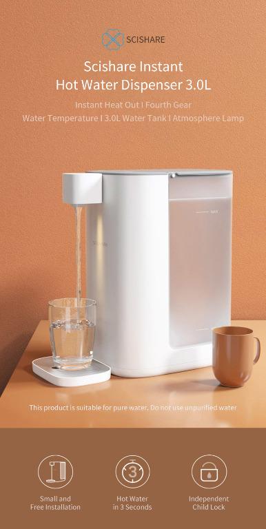 Xiaomi Scishare S2301 Instant Hot Water Dispenser 3.0L Capacity Rapid Heating