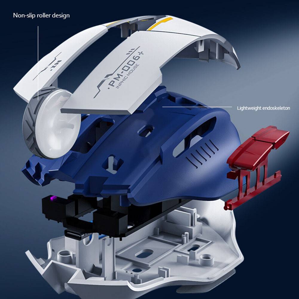 INPHIC F9 Mecha Version Rechargeable 2.4G Wireless Gaming & Office Mouse for Computer and Laptop