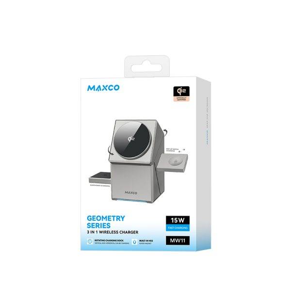 MAXCO Geometry Qi2 3in1 MagSafe Wireless Charger