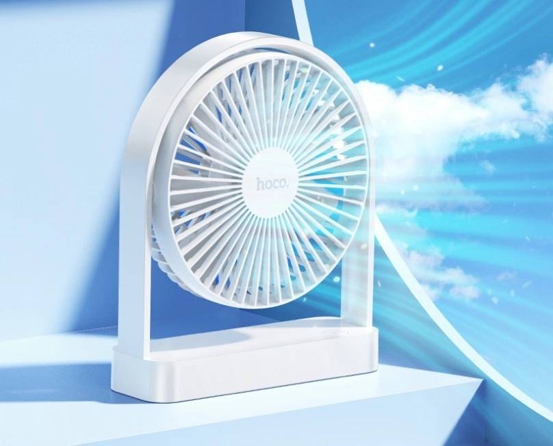 Hoco HX65 Ultra-Thin Portable Table Fan with Adjustable Speed Control