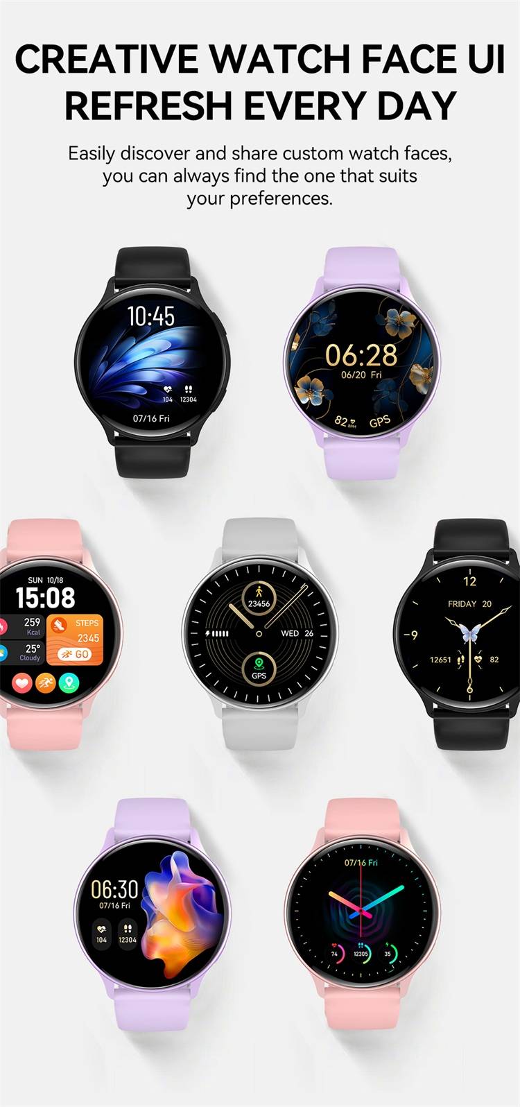 Valdus VG53 Pro Smartwatch 3ATM Waterproof GPS SOS Health Monitoring & Bluetooth Calls