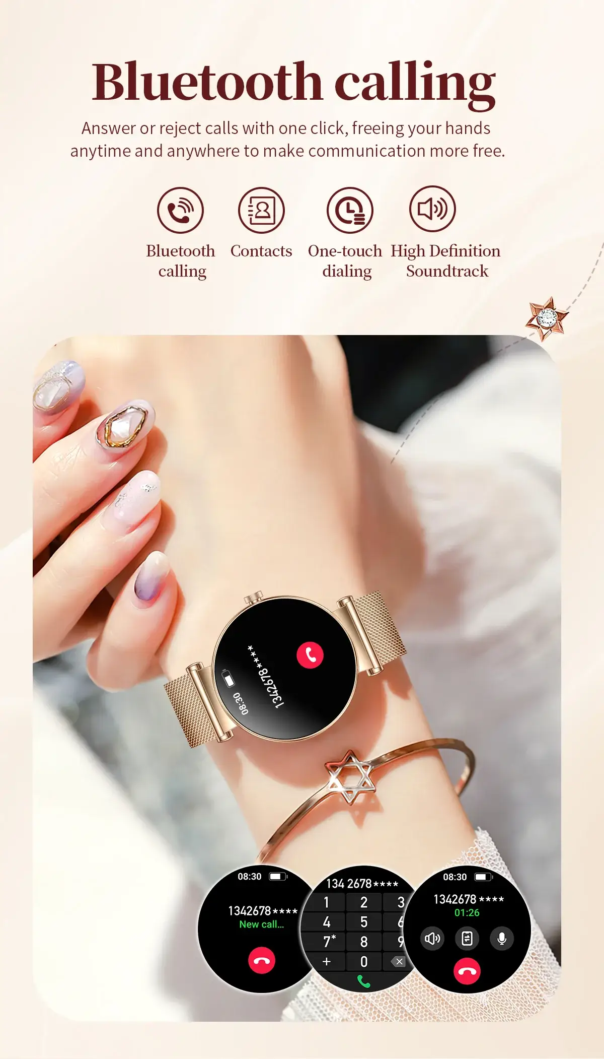 YES Opal Flex AMOLED Bluetooth Calling Smartwatch