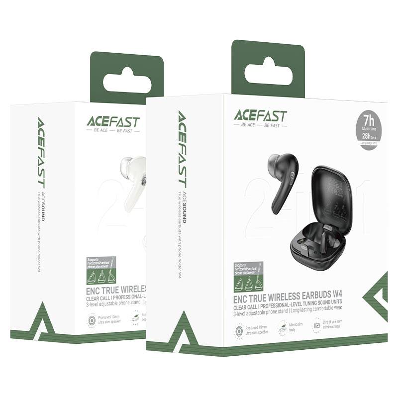 ACEFAST W4 TWS True Wireless Earbuds with Built-in Phone Stand