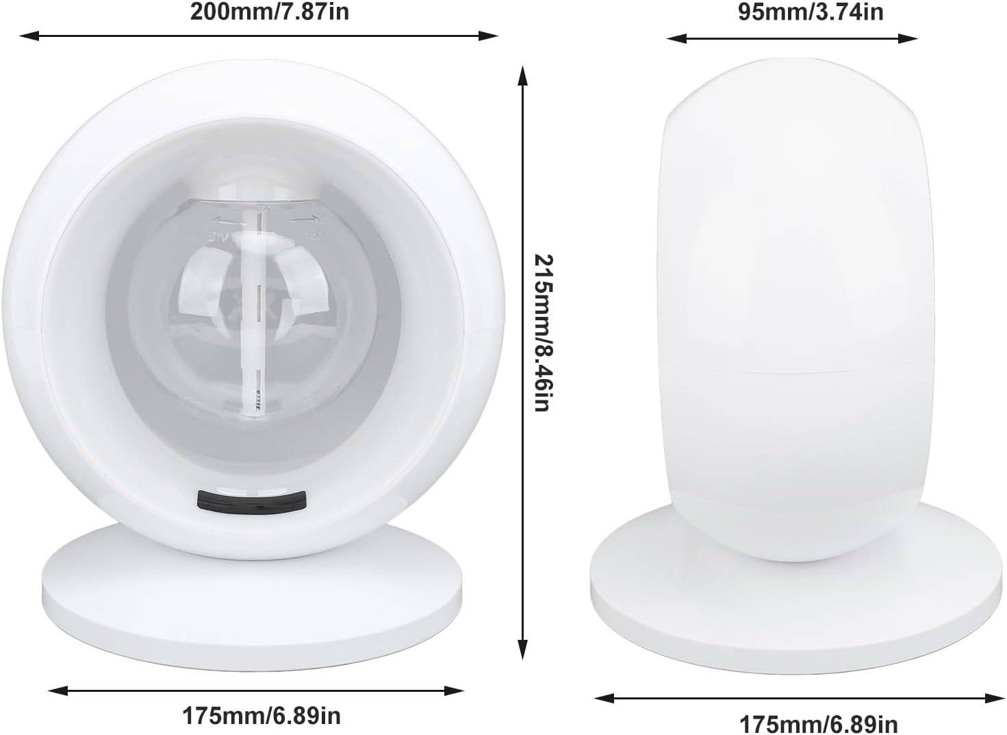 Air Humidifier White Electronic Clock Quiet for Home Living Room Bedroom