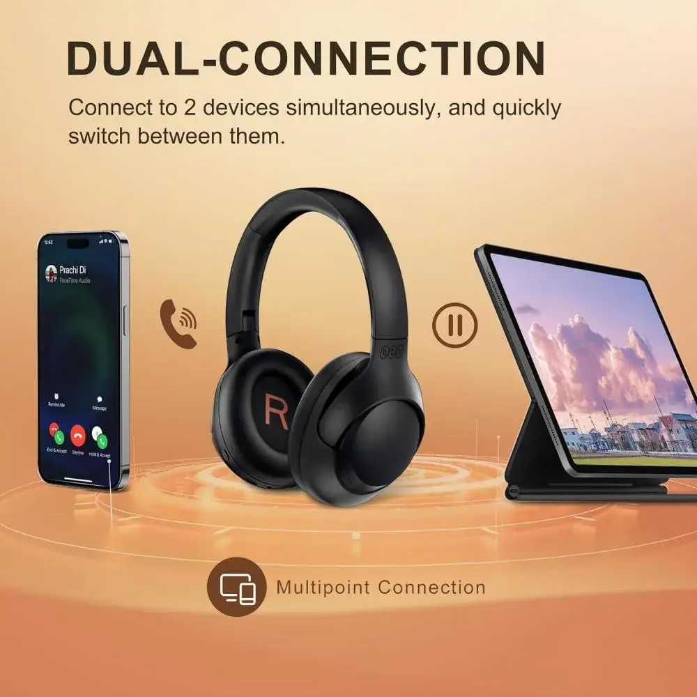 QCY H3 Hybrid ANC Wireless Bluetooth Headphones