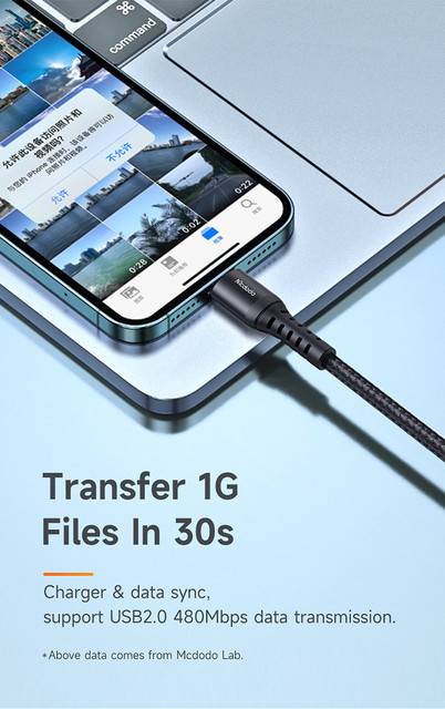 McDodo CA-2261 iPhone Fast Charging & Data Cable 3A, 1M