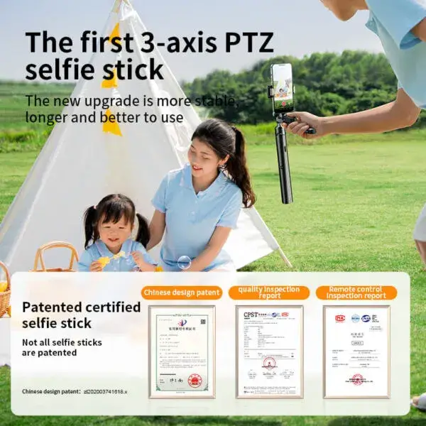 RTAKO Q052 Extendable Selfie Stick with Face Tracking and Wireless Remote