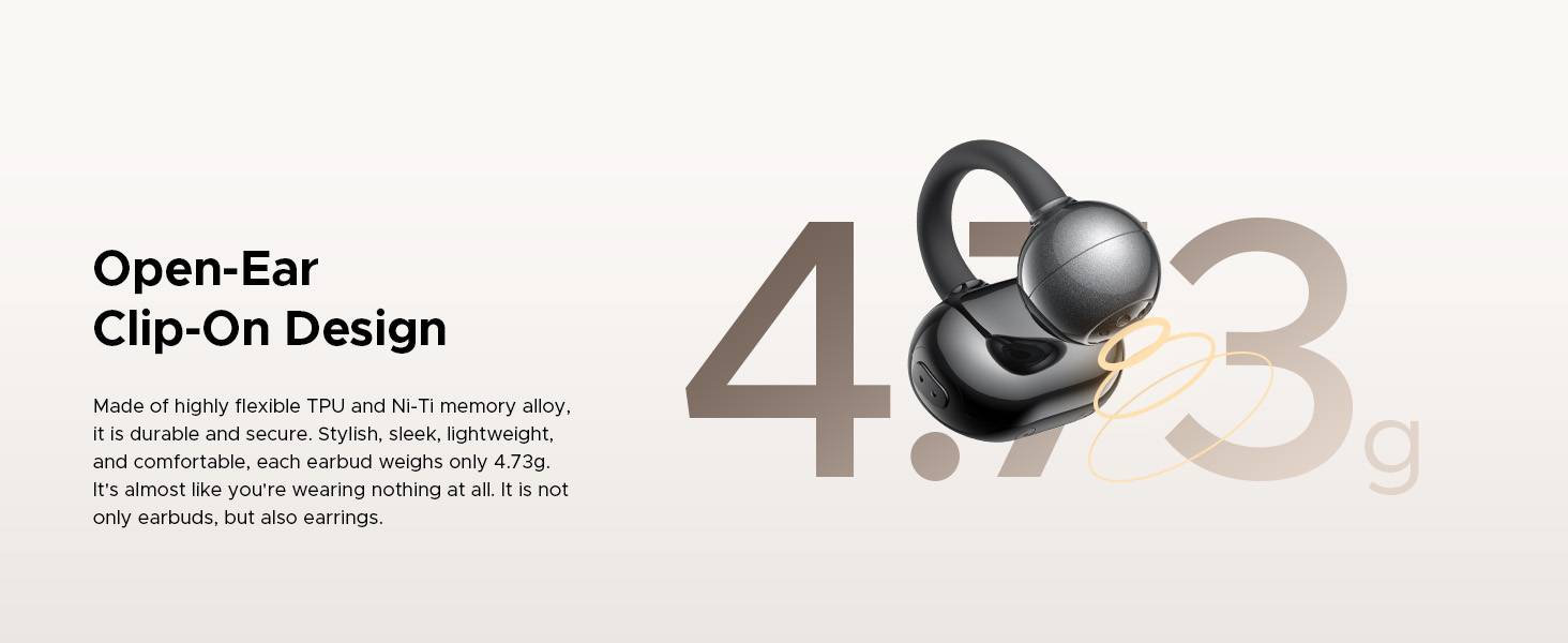 SoundPEATS POP Clip Wireless Open-Ear True Wireless Earbuds