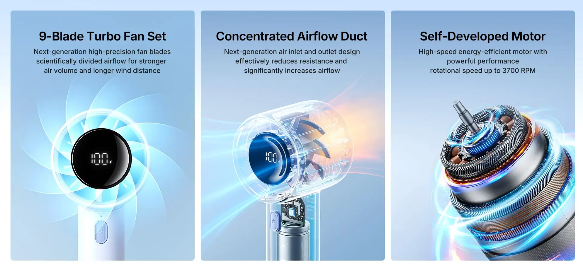 JisuLife Life10S Portable Handheld Rechargeable Fan