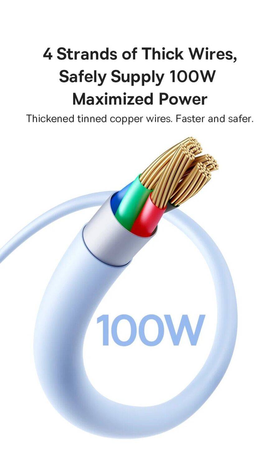 Baseus Silky Series 100W Fast Charging Data Cable USB-C to USB-C 1m