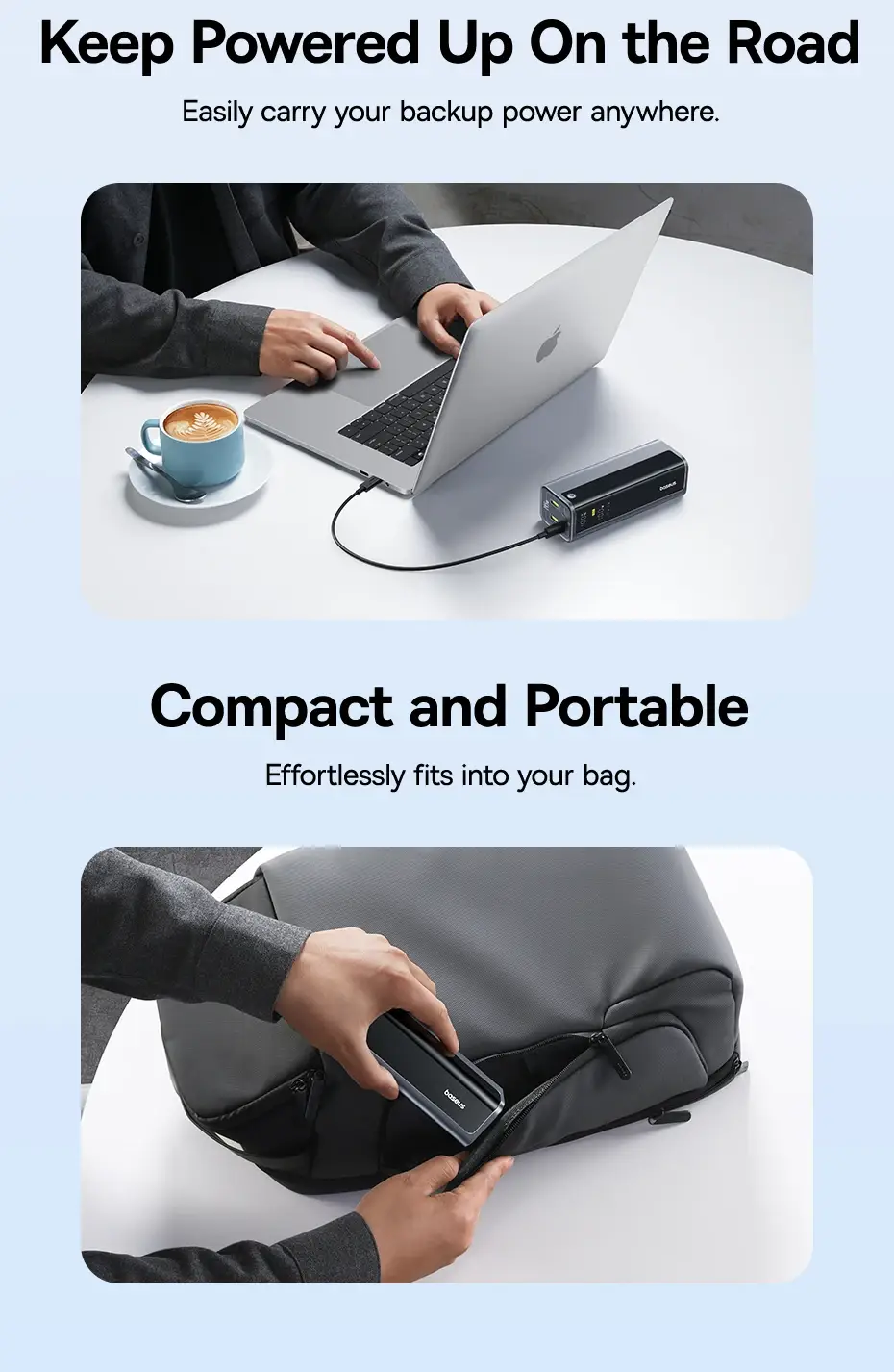 Baseus EnerGeek GP12 20800mAh 145W Fast Charging Power Bank with Digital Display