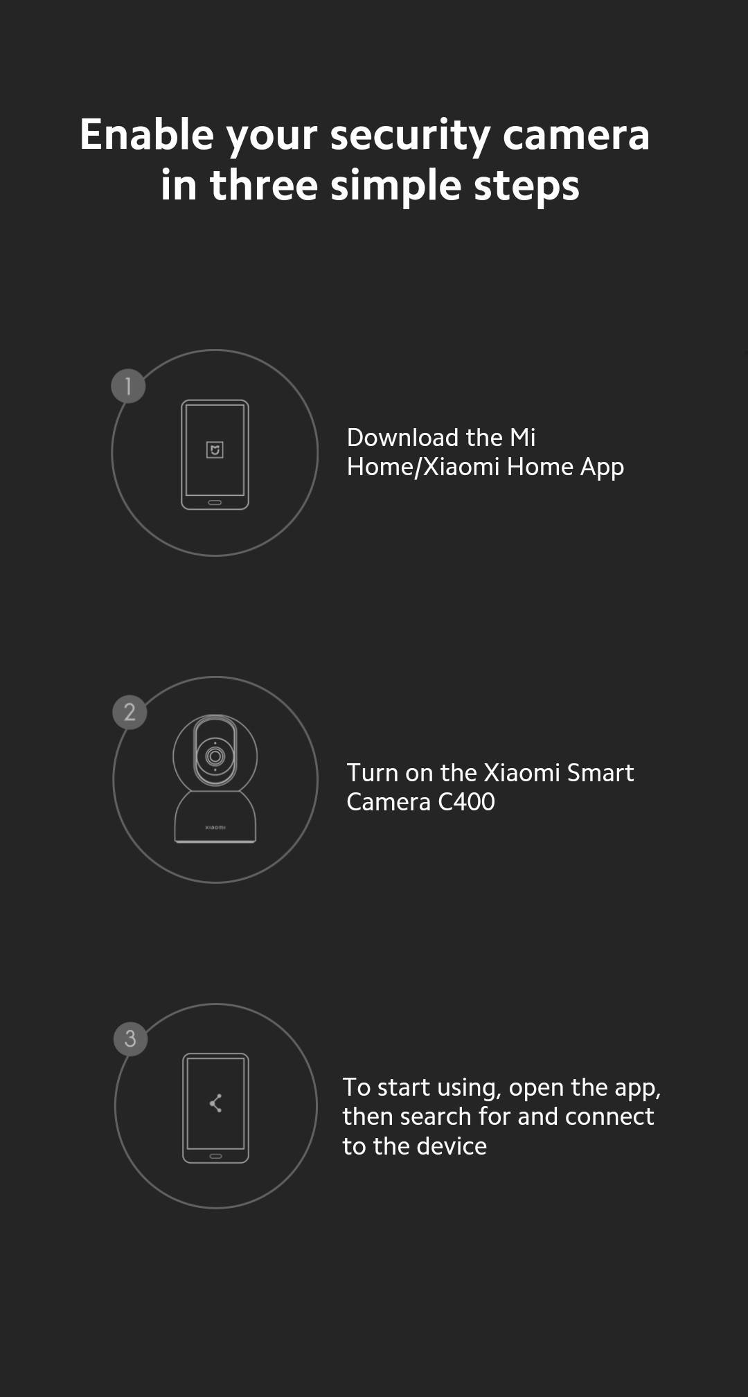 Xiaomi C400 2.5K 360° Smart Home Security WiFi Camera