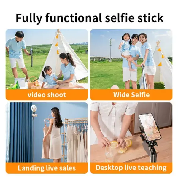 RTAKO Q052 Extendable Selfie Stick with Face Tracking and Wireless Remote