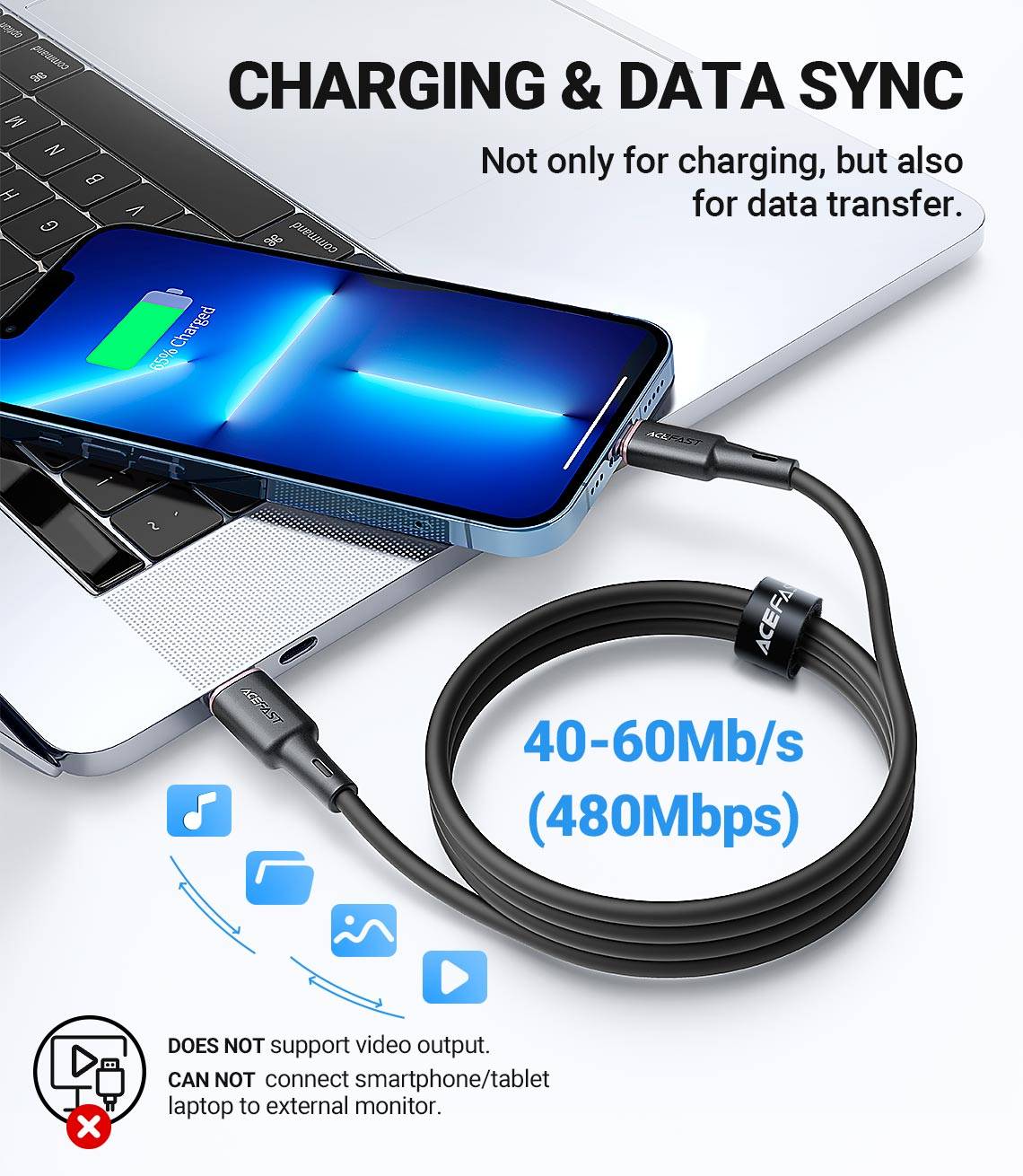 ACEFAST C2-01 USB-C to Lightning 30W Fast Charging Data Cable