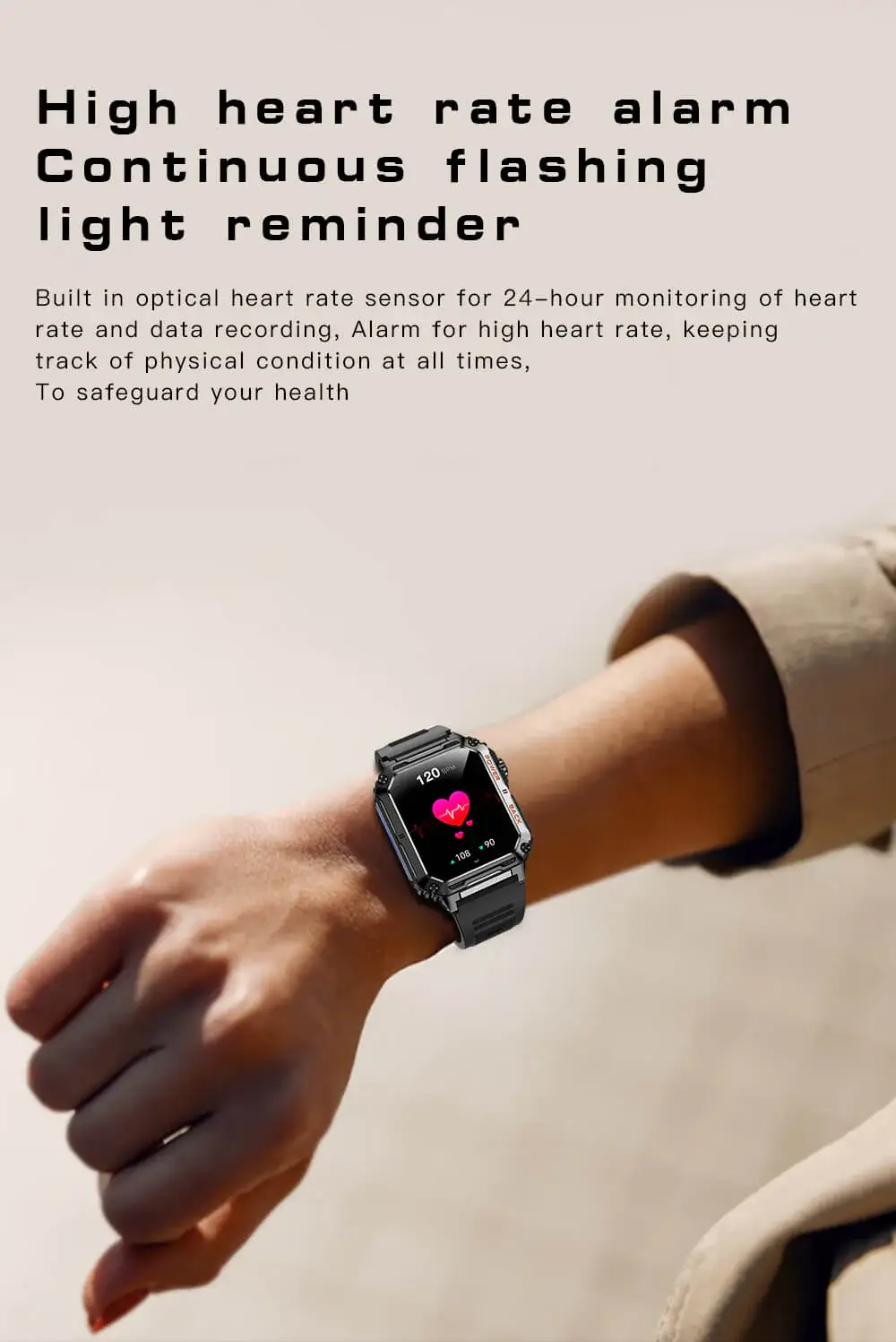 Valdus VD38 Rugged RGB Calling Smart Watch