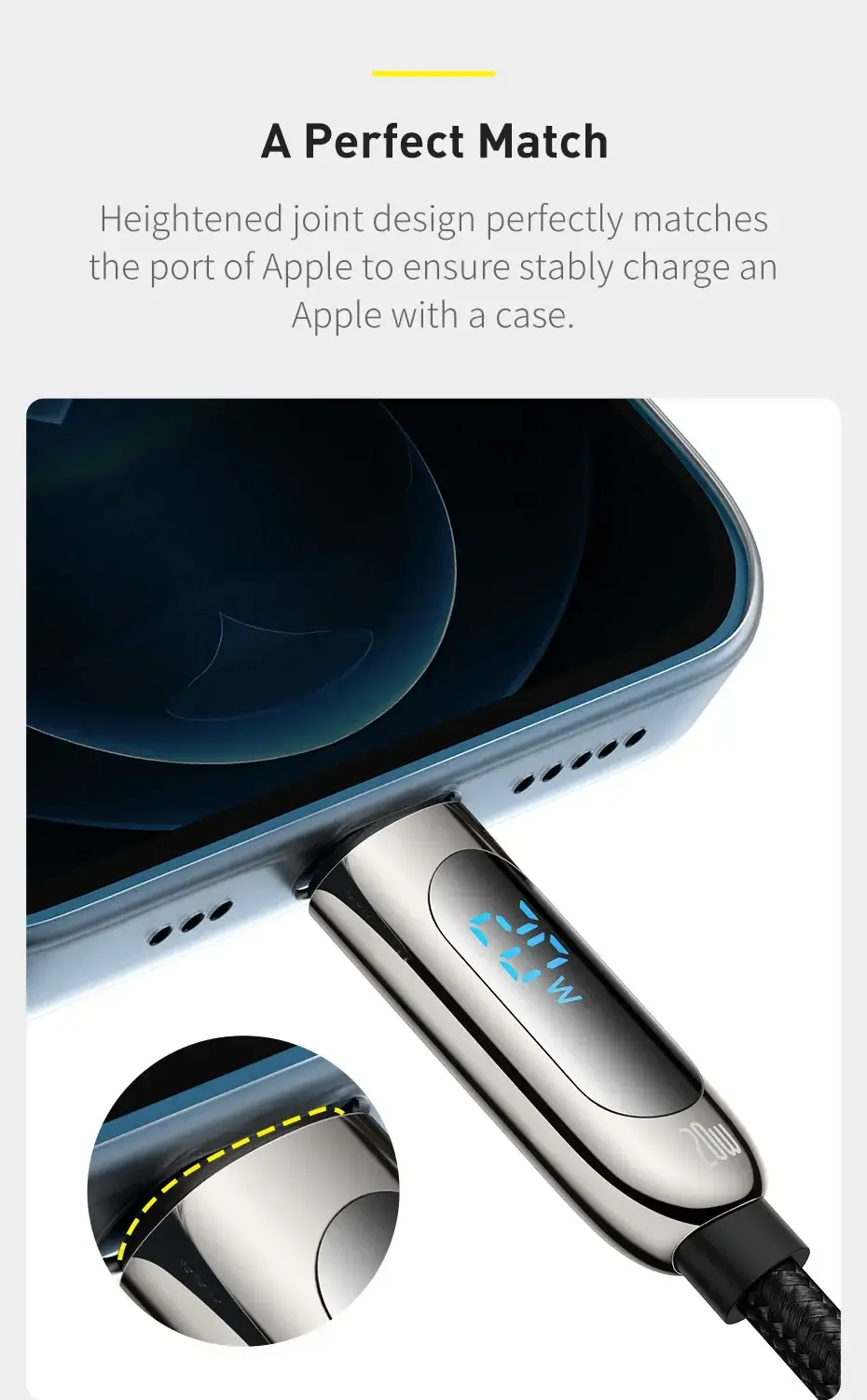 Baseus Display Fast Charging Type-C to Lightning Cable 20W 2m