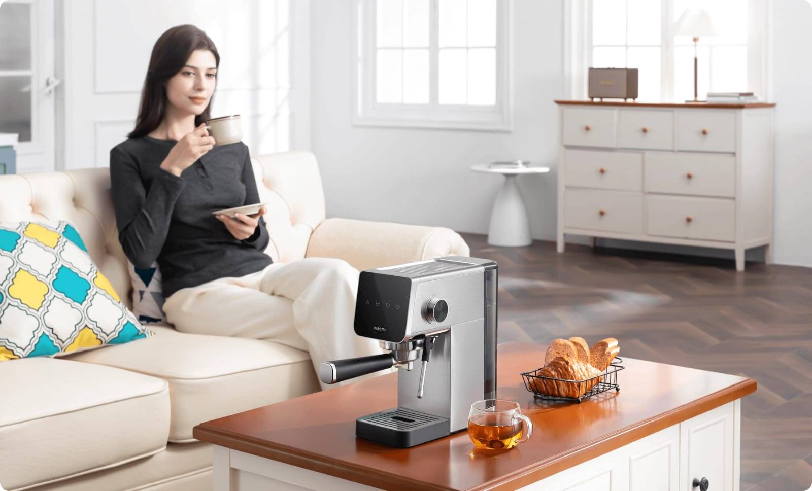Xiaomi Semi-Automatic Espresso Coffee Machine with Steam Wand and Dual Temperature Control