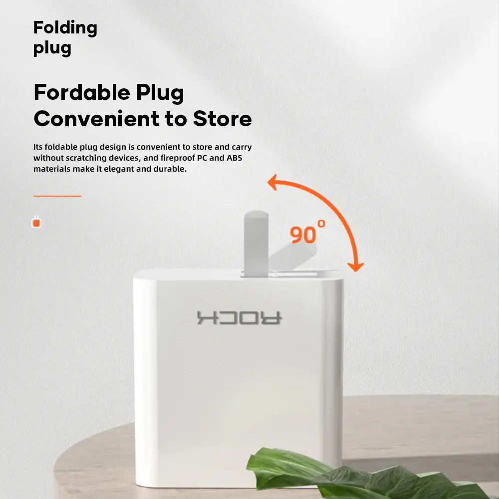 ROCK T36 GaN 65W Fast Charger PD3.0 PPS QC3.0 & FCP Fast Charging Adapter