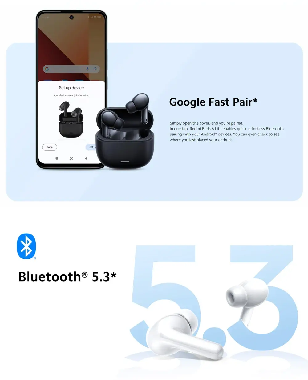 Redmi Buds 6 Lite ANC True Wireless Earbuds