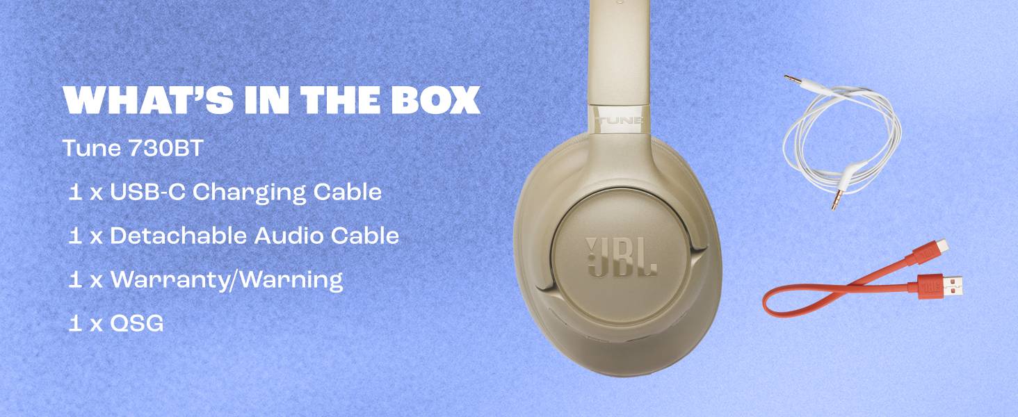 JBL Tune 730BT Wireless Over-Ear Bluetooth Headphones