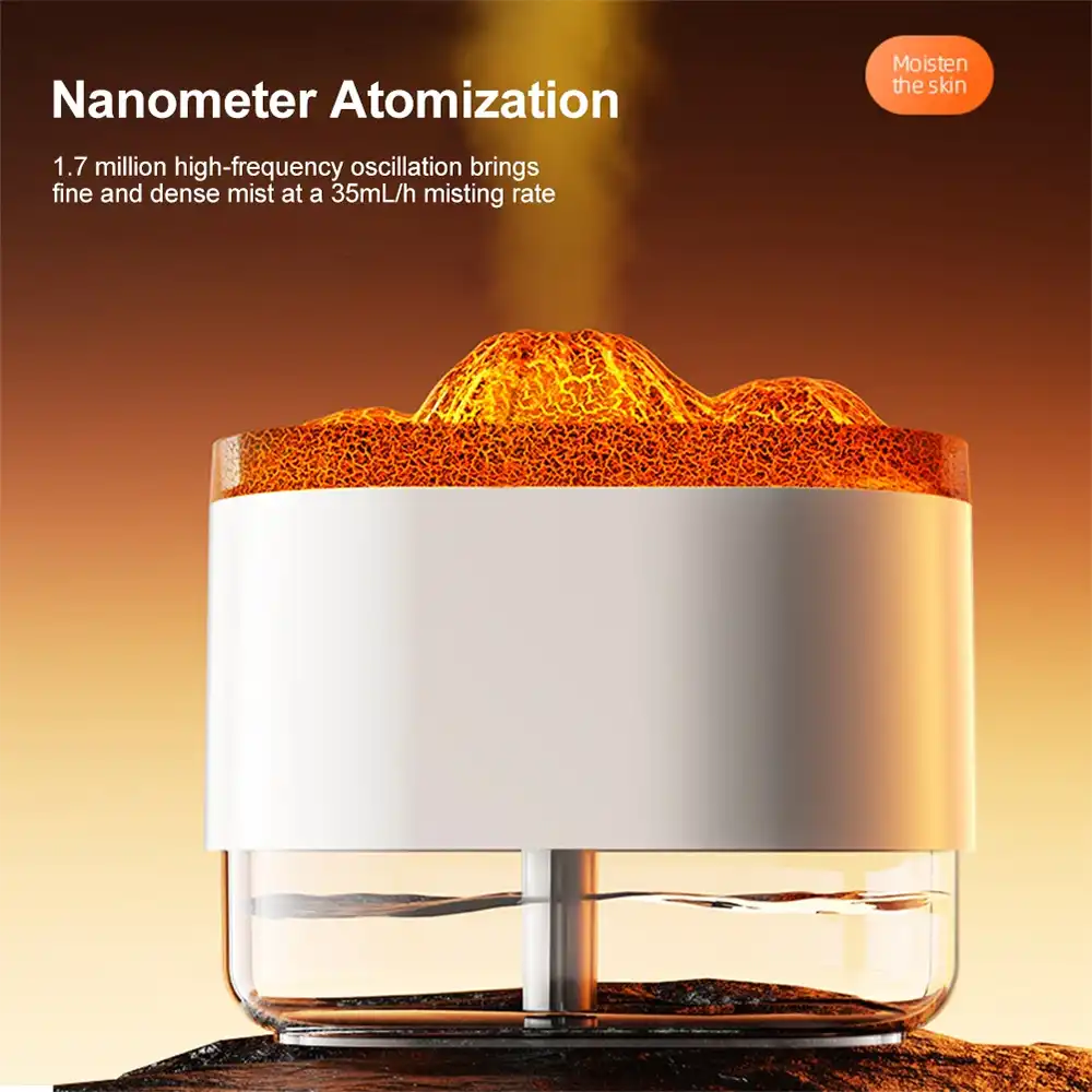 ZADIKO A331 Air Humidifier Ambient Volcano Lamp Simulation 300ml