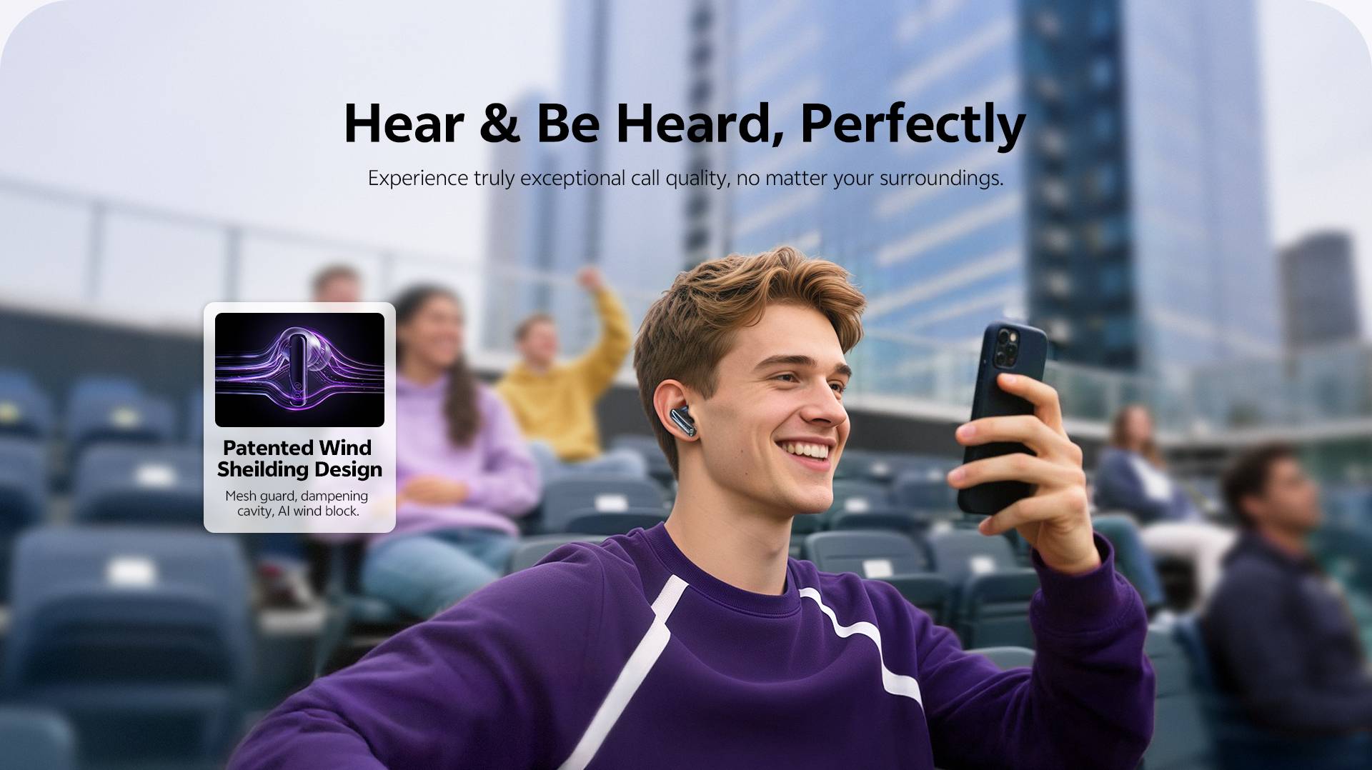 QCY MeloBuds N70 True Wireless Earbuds with 56dB Adaptive ANC & LDAC