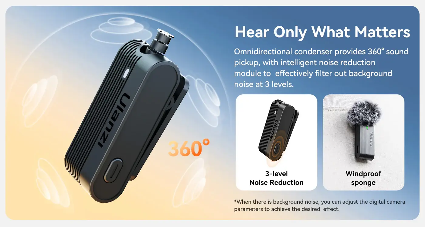 Ulanzi A100 Dual Wireless Lavalier Microphone System