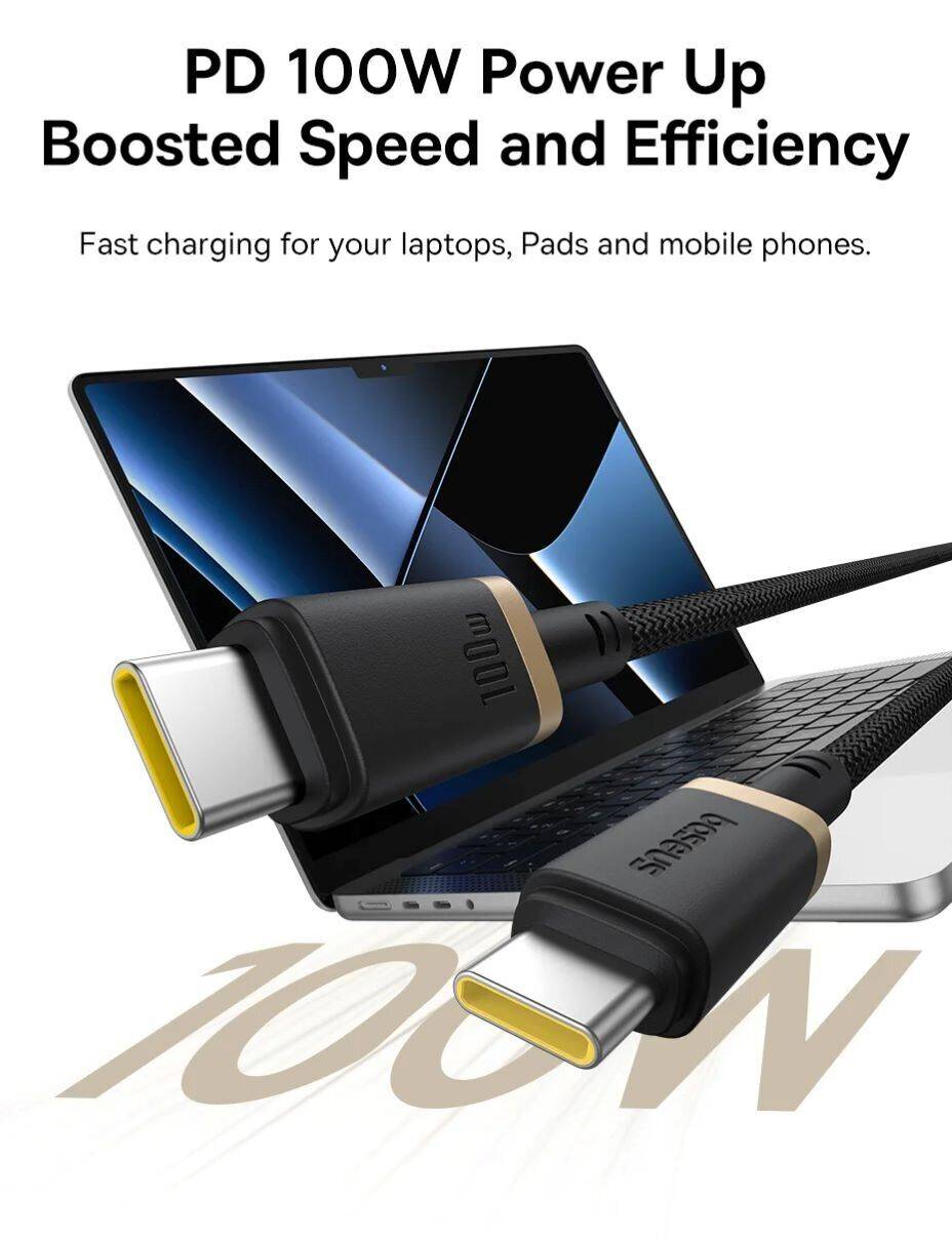 Baseus Dura Series 100W Fast Charging Data Cable USB-C to USB-C 1m