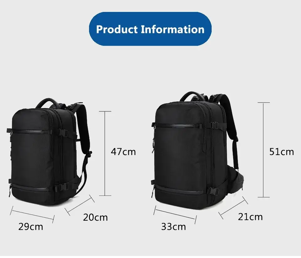 Ozuko 8983L Men's Outdoor Waterproof Backpack Large-Capacity Multi-Function Travel Bag