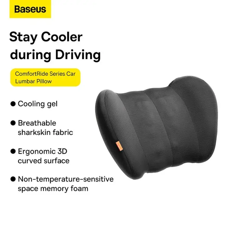 Baseus Car Neck Pillow Headrest And Lumbar Headrest Non-Temperature Sensitive Memory Foam Ergonomic Design