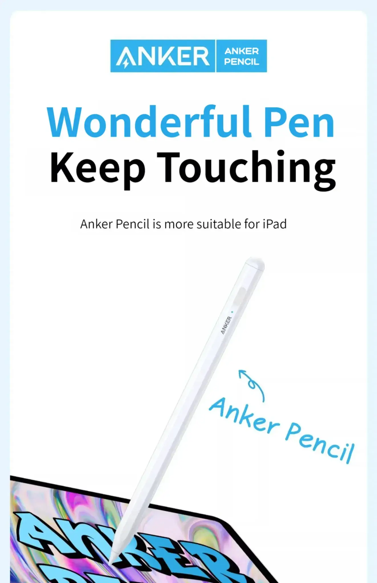 Anker Pencil Capacitive Stylus Pen (A7139)