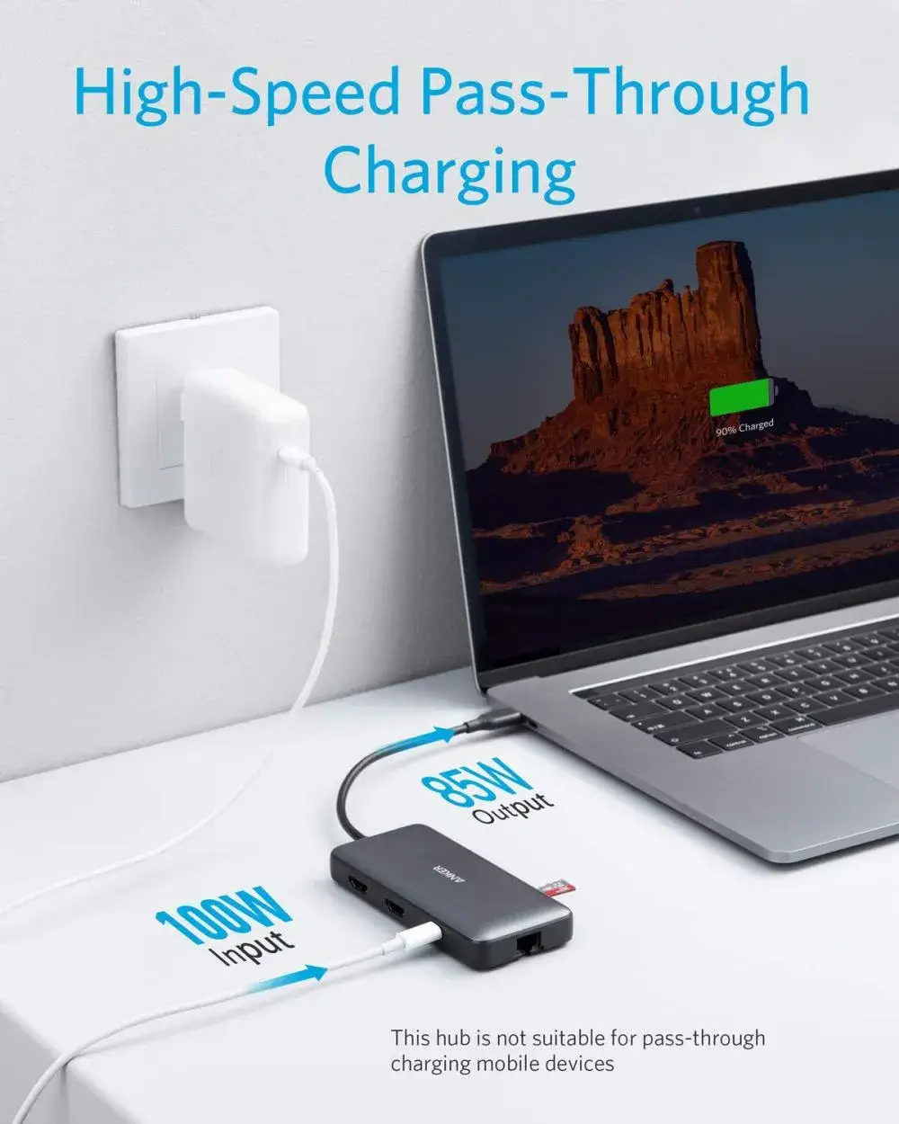 Anker PowerExpand 8-in-1 USB C Hub with 100W Power Delivery 4K 60Hz