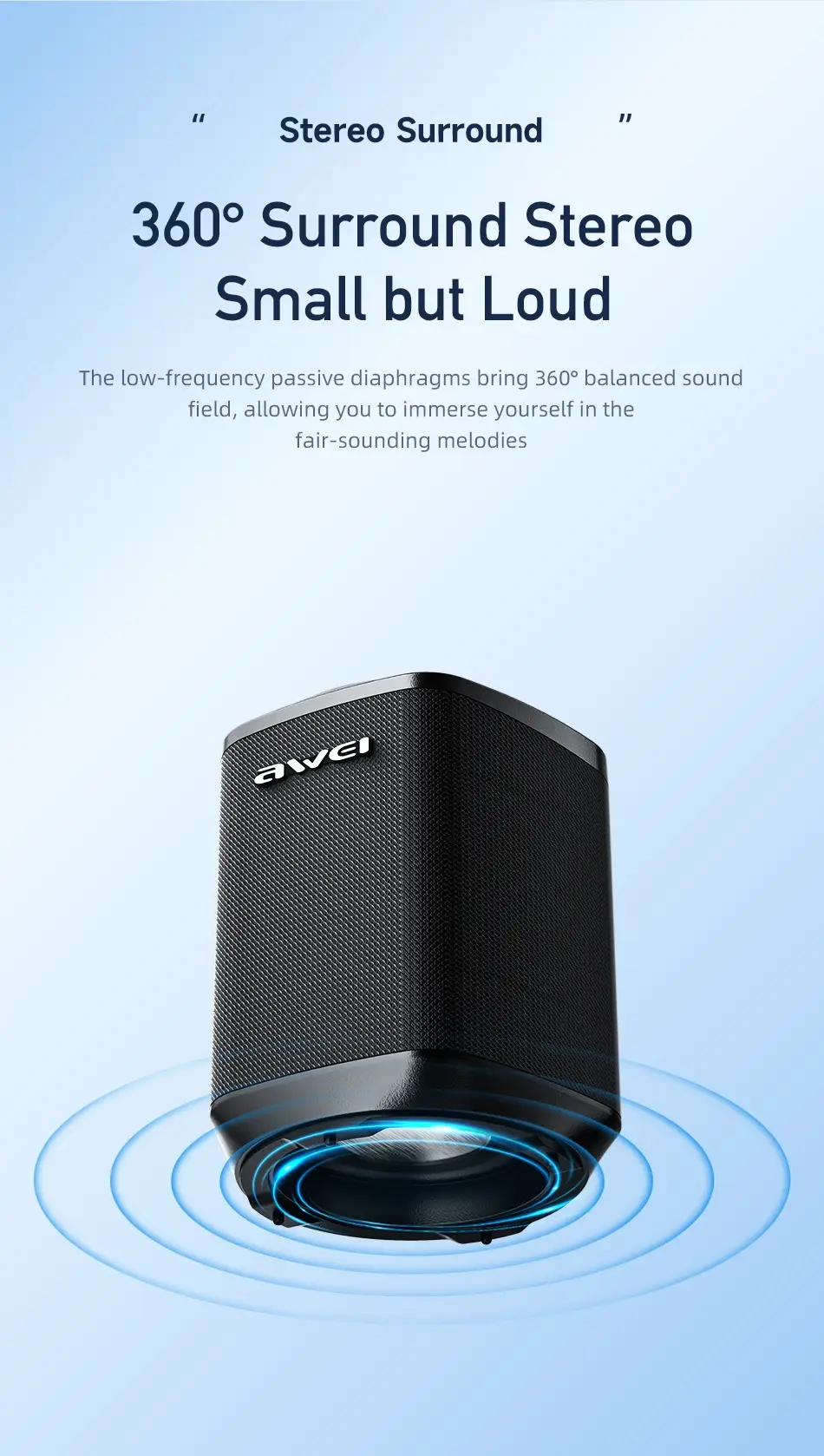 Awei Y379 Mini Waterproof Wireless Bluetooth Speaker