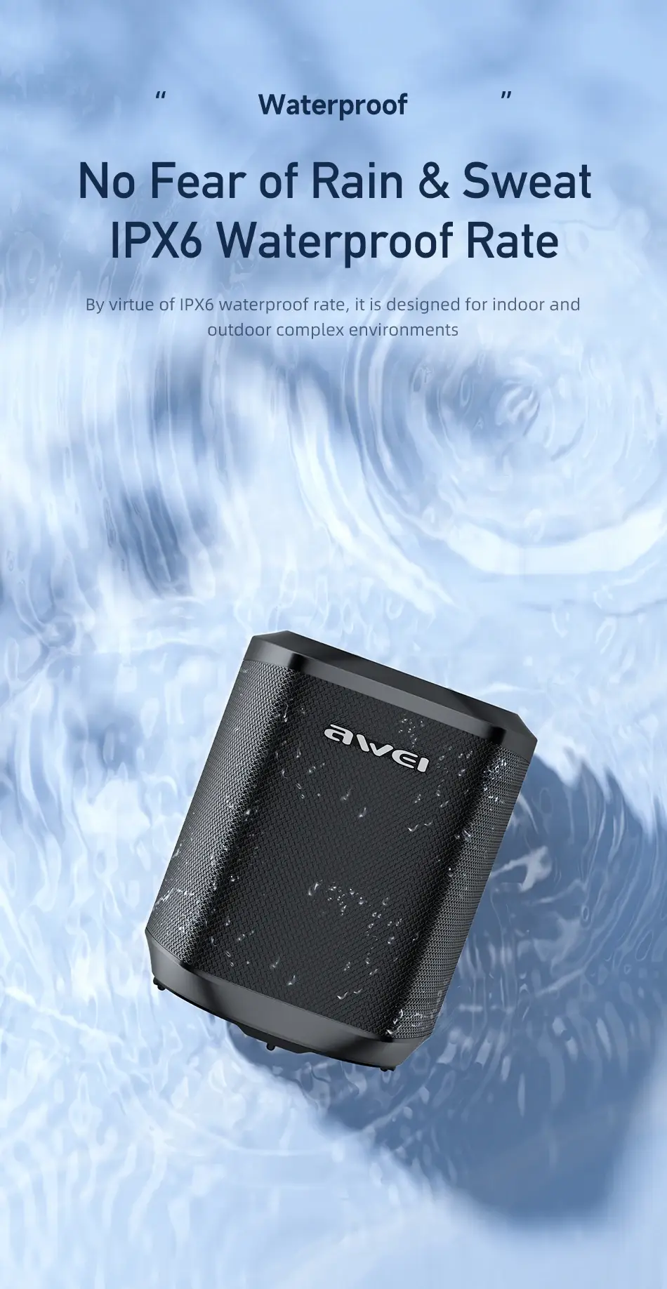 Awei Y379 Mini Waterproof Wireless Bluetooth Speaker