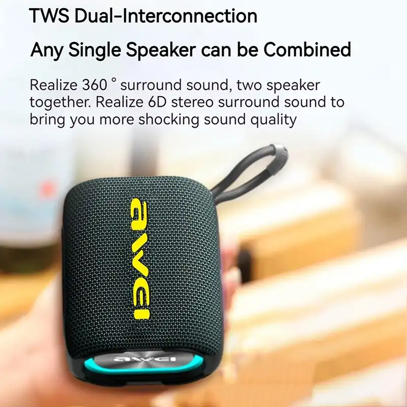 Awei Y382 Mini Bluetooth Speaker IPX7 Waterproof