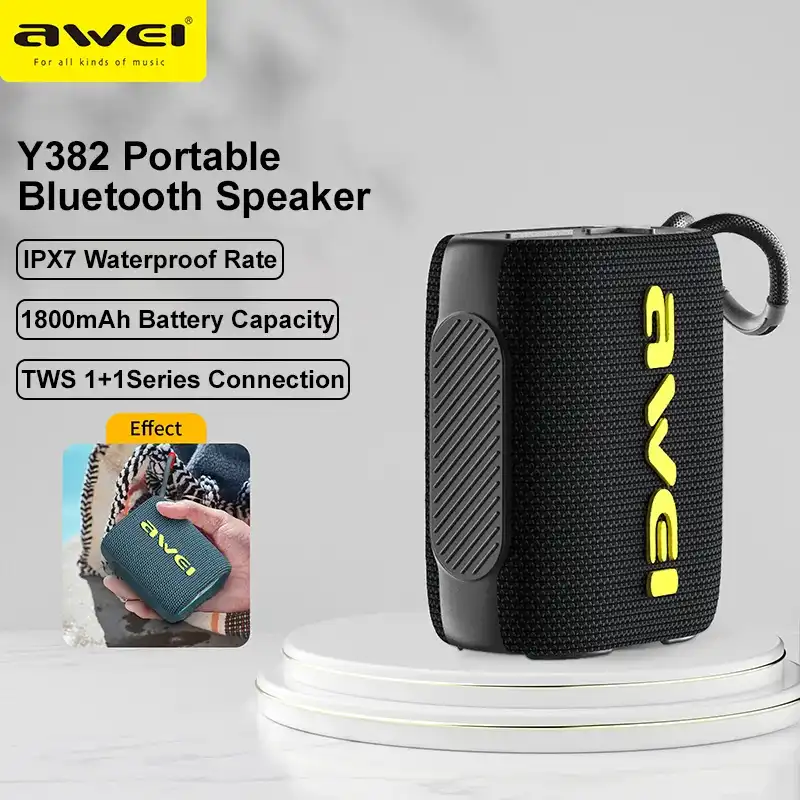 Awei Y382 Mini Bluetooth Speaker IPX7 Waterproof