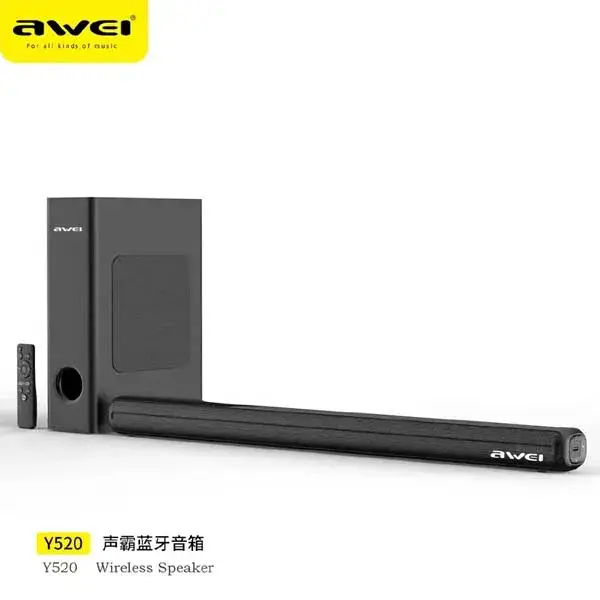 Awei Y520 Wireless Bluetooth Soundbar with Subwoofer for Home Theater Systems