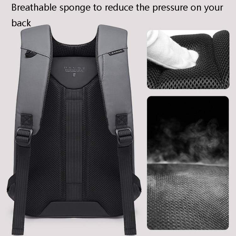 BANGE BG-22188 Premium Quality Anti Theft Backpack with External USB Charging Port