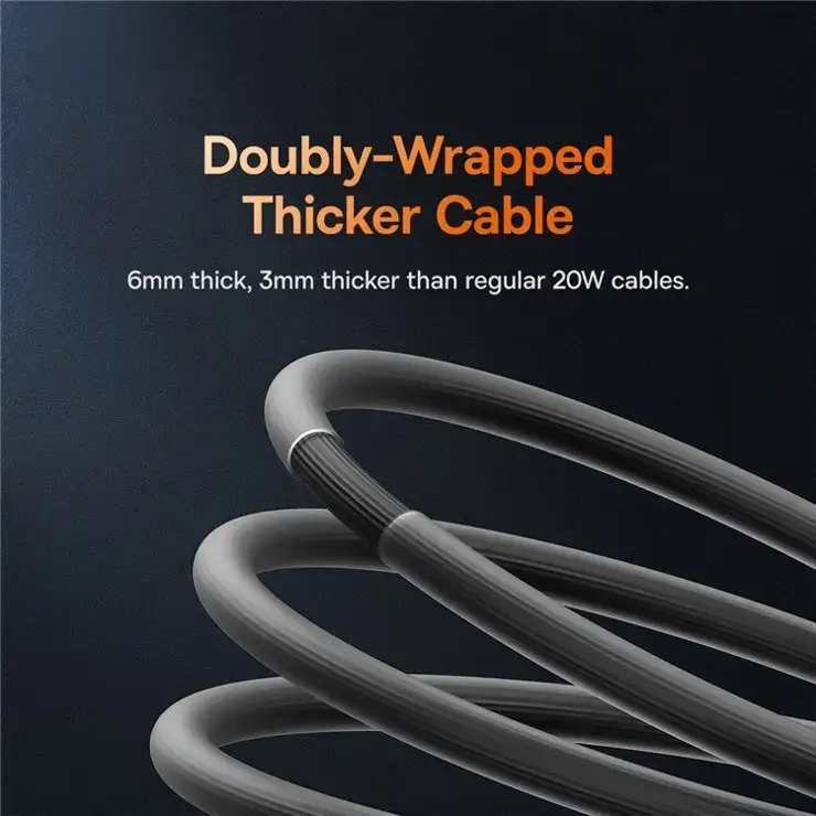 BASEUS CoolPlay Series 20W Type-C to Lightning Doublly-Wrapped Premium Quality Fast Charging Cable -1M