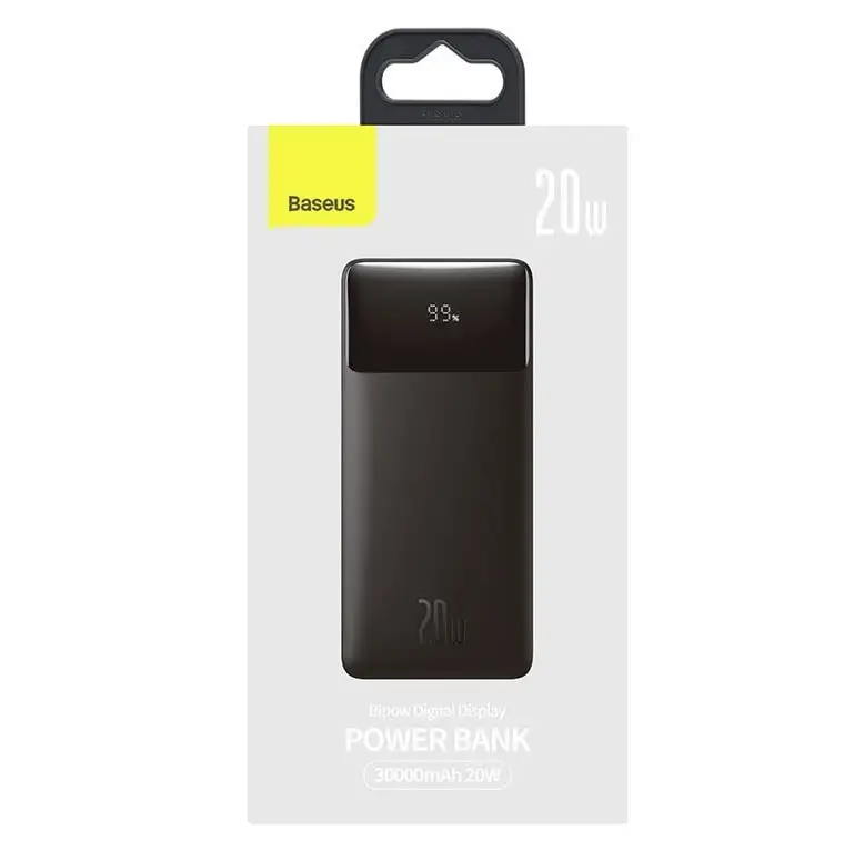 Baseus PPDML-N01 Bipow Digital Display Power bank 30000mAh 20W Black