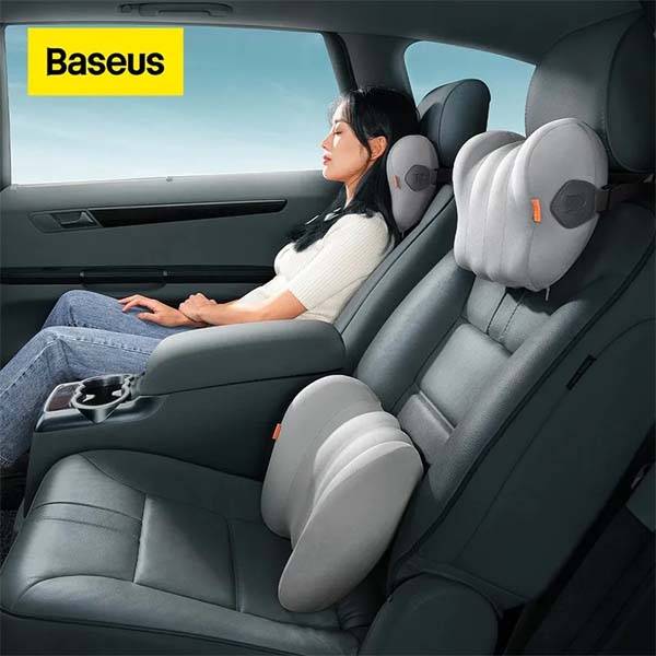 Baseus ComfortRide Series Car Headrest and Lumbar Support Pillow Set