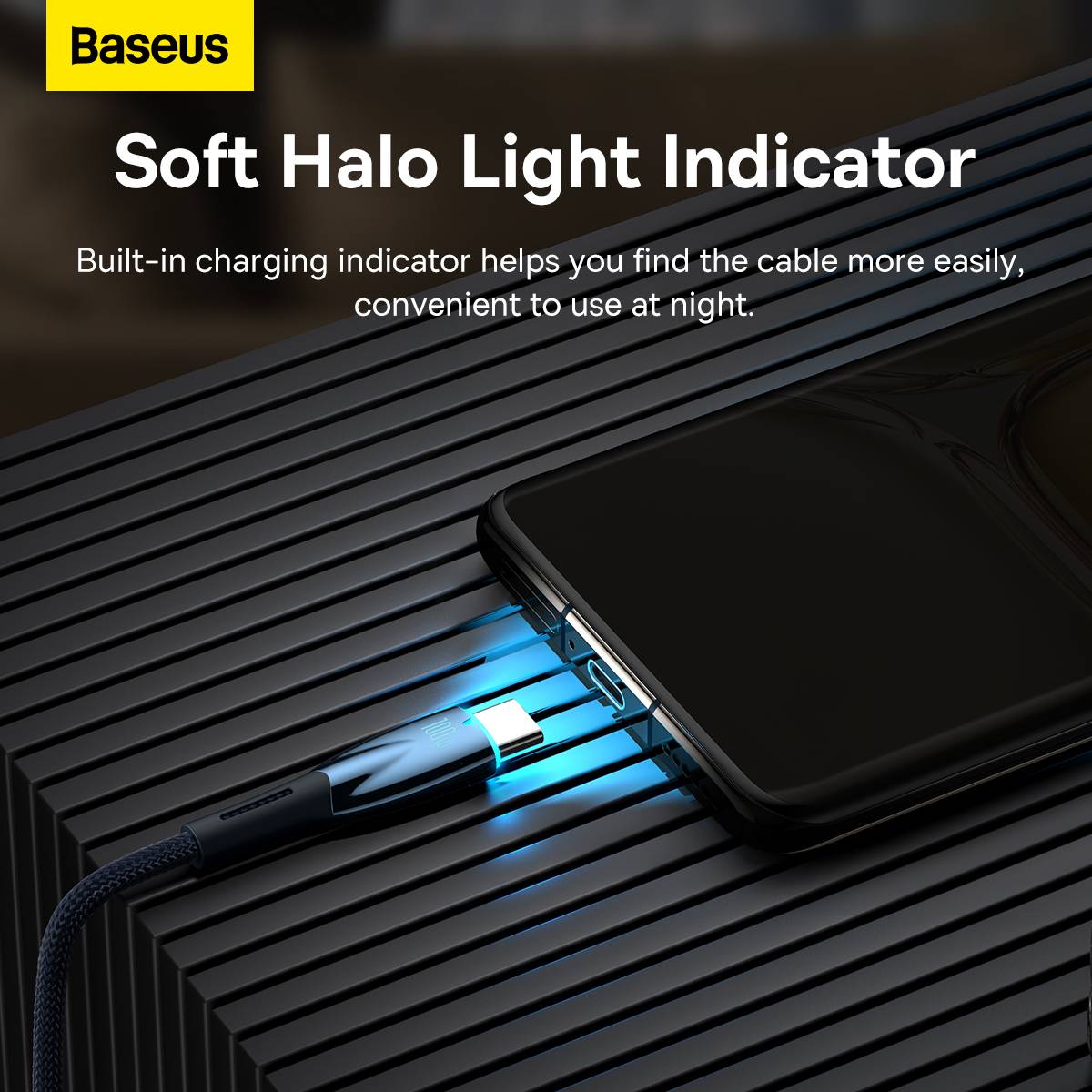 Baseus Glimmer Series 100W USb to Type-C Fast Charging Data Cable -1m