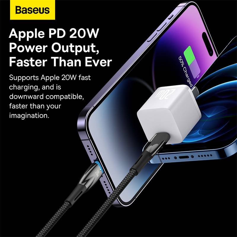 Baseus Glimmer Series 20W Type-C to Lightning Fast Charging Data Cable -1m