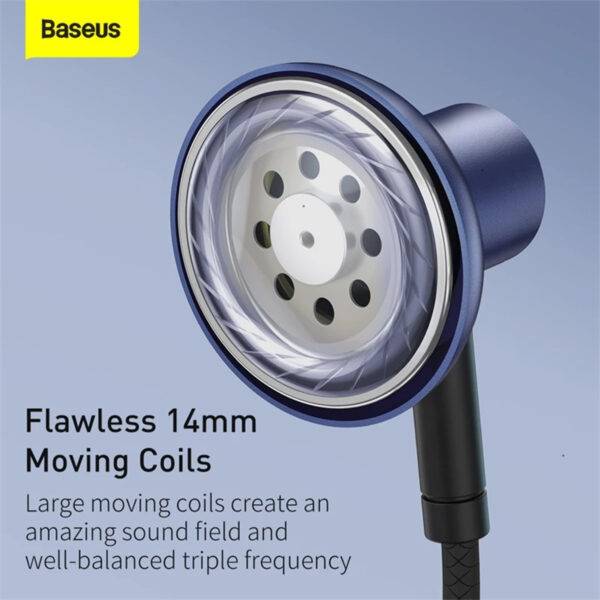 Baseus H19 Wired Earphones Bass Sound Headphone Headset 3.5mm In-ear Earbuds with MIC