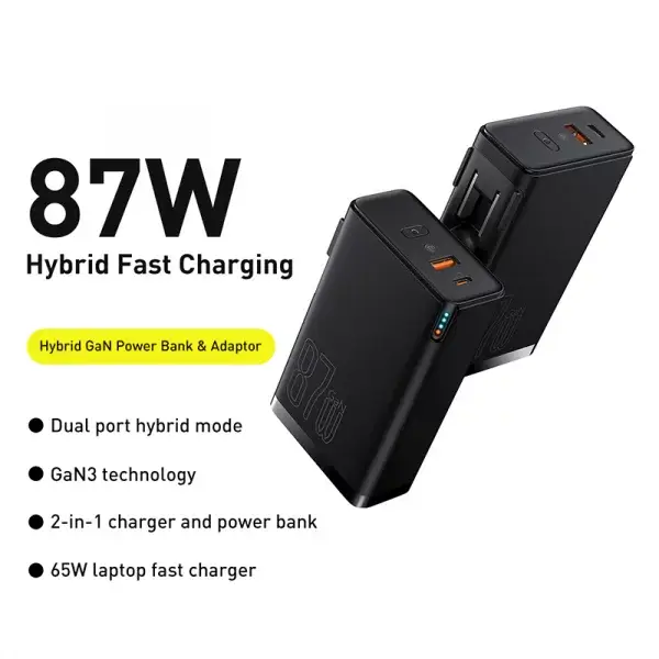 Baseus Power Station 4 87W 10000mAh Hybrid Fast Charging Power Bank and Adaptor