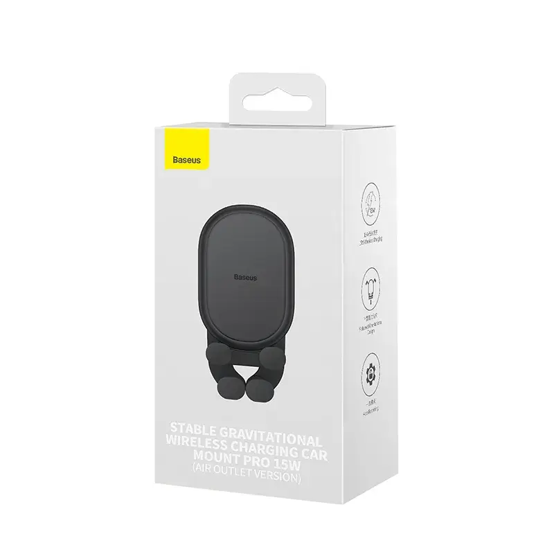 Baseus Stable Gravitational Wireless Car Charger Pro 15W Fast Charging