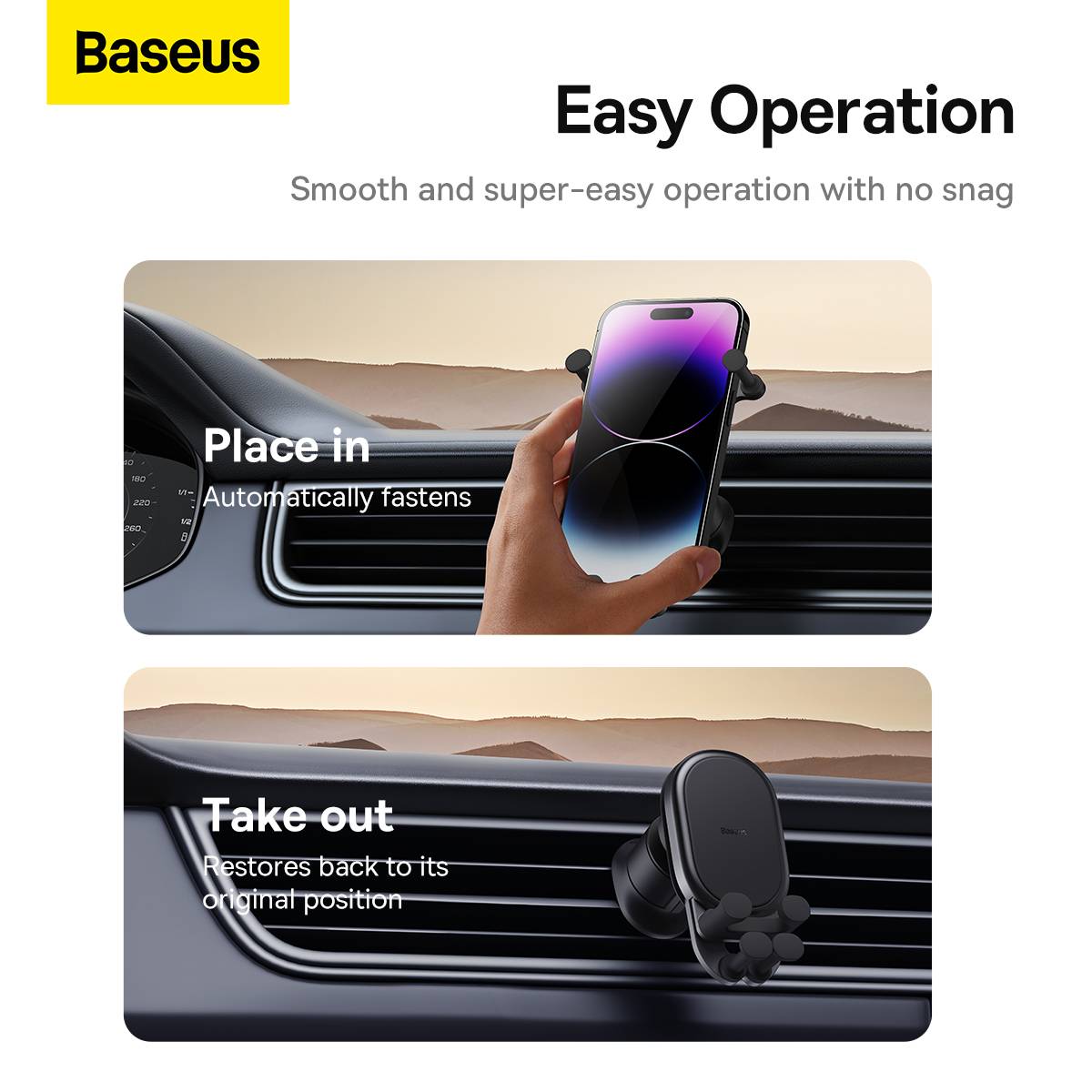 Baseus Stable Series Gravitational Car Mount Air (Air Vent Version)