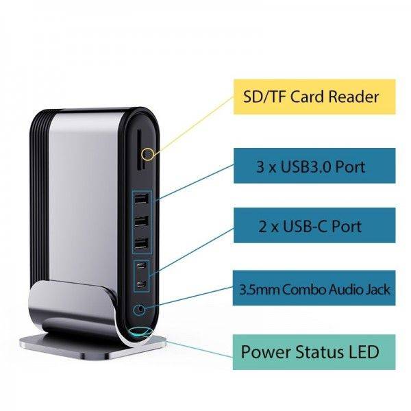 Baseus Unionjoy 16 in 1 Working Station Tow-Screen Multifunctional Type-C HUB Adapter